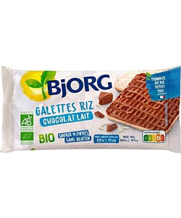 BJORG - Fine Organic Milk Chocolate Rice Cakes Gluten Free 90G - Pack of 3 - Buy Online on GoSupps.com