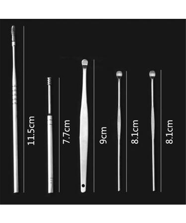 5Pcs/Set Stainless Steel Ear Wax Pickers | Earpick Wax Remover Curette Kit - Buy Online on GoSupps.com