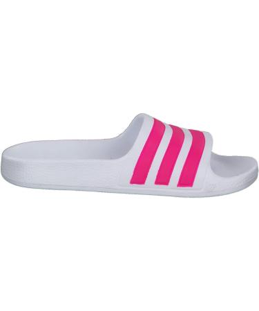 Adidas Unisex Kinder Adilette Aqua Slides - Kids Sandal 29 EU - Ftwr White/Real Magenta | International Shipping Available - Buy Online on GoSupps.com