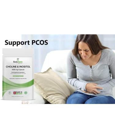 Bodygenix Choline & Inositol 1000mg Capsules - Brain Health & Mood Supplement | 30 Capsules, 1 Month Supply - Buy Online on GoSupps.com