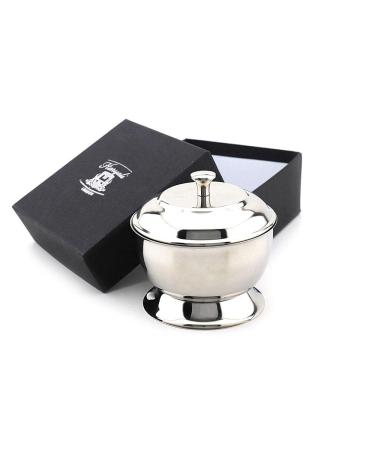 Haryali London Shaving Bowl - Stainless Steel Shaving Bowl with Lid - Durable and easy to handle - Shaving Bowl a perfect companion for Shaving Kit Elegant Design Shaving Bowl - Buy Online on GoSupps.com