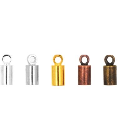 Mandala Crafts Metal Glue-in Barrel End Caps Kit for Kumihimo Jewelry - 4mm Leather Cord Findings - Buy Online on GoSupps.com