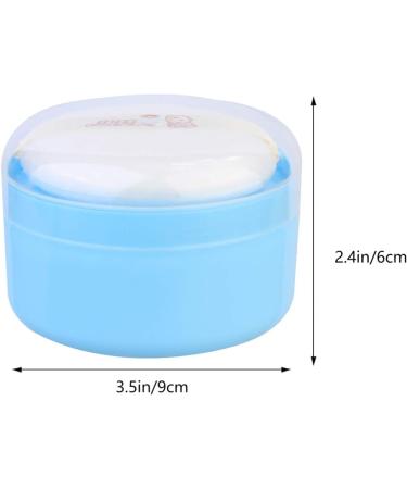 Uonlytech Blue Baby Talcum Powder Puff with Container - Ideal for Home and Travel - Buy Online on GoSupps.com