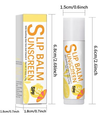 yanwuwa SPF Lip Balm Bum Sun Lip Balm SPF30 Hydrating Lip Sunblock Lip Sunscreen Travel Sunscreen For Lips Lip Care for Women Watermelon flavor - Buy Online on GoSupps.com
