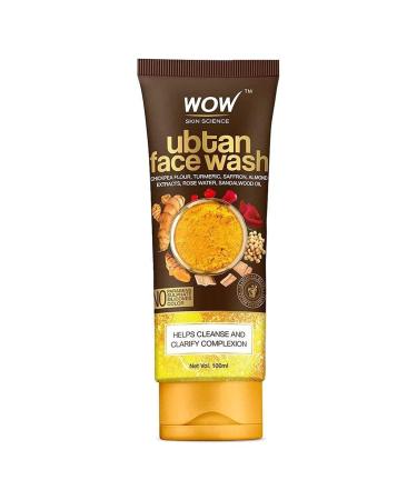 WOW Skin Science Ubtan Face Wash with Chickpea Flour Turmeric Moisturize Skin Help With Dryness - 100ml