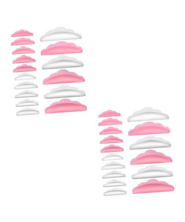 Angoily 40 Pairs Eyelash Aid Eye Lash Lifting Eyelash Curler Replacement Pads Eyelash Lift Rods Eyelash Lifting Pads Eyelash Holder Lash Lift Pads Small Silica Gel Safety Mask Bagged