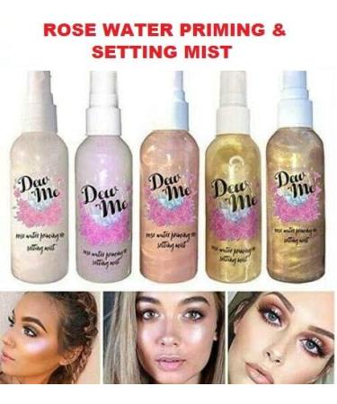 AQUAPURITY - PHOERA Dew Me Rose Water Priming and Setting Mist Spray Moisturizing & Hydrating Botanicals Make up Highlighter Effect Pore Minimizer Face Toner Cruelty Free (102 Celestial) - Buy Online on GoSupps.com