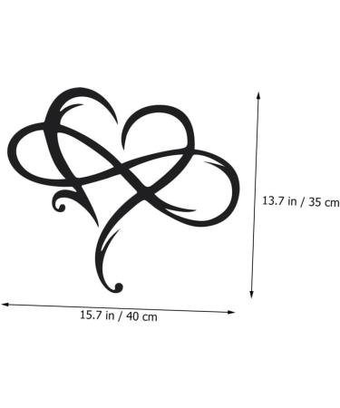 Ciieeo House Ornaments 1pc Iron Pendant Home Decorations Heart Decorations Hanging Metal Home Pendant Hollow Wall Decals 40x35cm Black - Buy Online on GoSupps.com