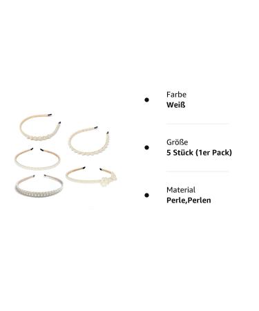 Shop Pearls Hair Ties - 5pcs Elegant Hair Accessories for Women & Girls | Perfect Birthday Party Gift - Buy Online on GoSupps.com
