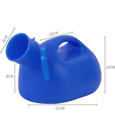 2000ML Male Urinal Portable Mens Potty Pee Bottle Collector Travel Toilet- Caliber 2.4in(Blue) Happy - Buy Online on GoSupps.com