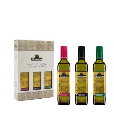 Oleoestepa OLEOESTEPA - LEAF Set - Extra Virgin Olive Oil Oleoestepa - 3 Bottles of 500ml