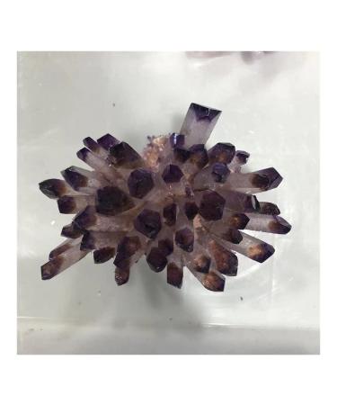 Natural Crystal Rough Stone Crafts 1pc Natural Purple Crystal Cluster Stone geomantic furnishings degaussing Transfer Home furnishings Amethyst (Size : 330-350g)