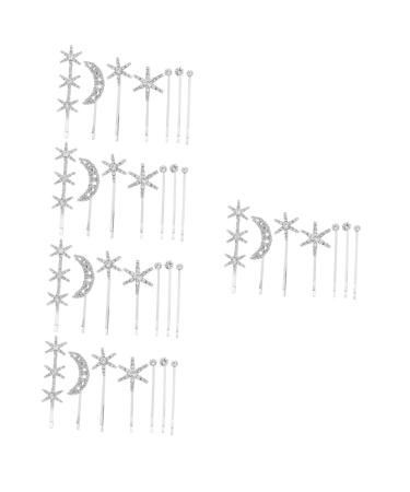 Angoily 5 Sets Fringe Bobby Pin Womens Barrettes for Hair Womens Hair Clips Hair Barrettes for Women Hair Clips for Women Girls Hair Barrettes Star Hair Clip Issue Card Rhinestone The Side