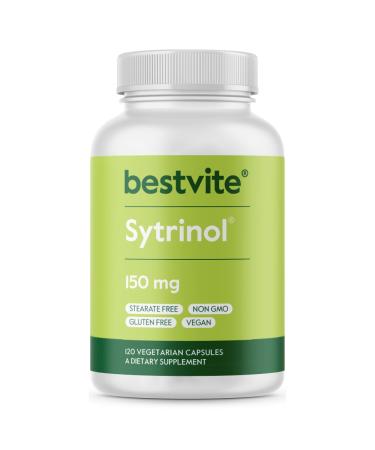 BESTVITE Sytrinol 150mg (120 Vegetarian Capsules) - Patented Blend of Natural Citrus and Palm Fruit extracts - No Stearates - Vegan - Non GMO - Gluten Free