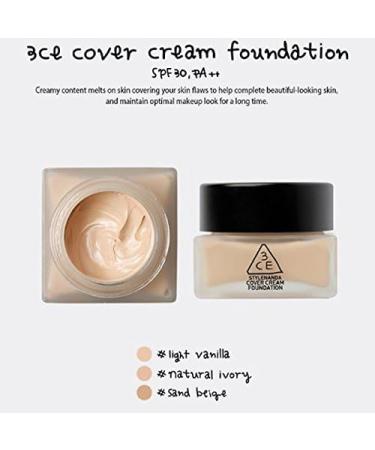 3CE Cover cream foundation sand beige 1 Count - Buy Online on GoSupps.com