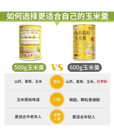Chinese Yams Starch Corn Soup 500g/600g/can Corn juice Polenta Instant Corn powder Replacement Breakfast Porridge Grains Cereals Corn flour Healthy Nutritious Corn Porridge (500g 2can) 500g 2can - Buy Online on GoSupps.com