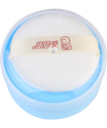 Uonlytech Blue Baby Talcum Powder Puff with Container - Ideal for Home and Travel - Buy Online on GoSupps.com