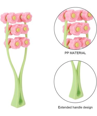 Face Roller Massager V - Jaw Shaped Skin Tightening & Rejuvenation Tool | Double Clips Facial Roller (Pink) for Beautiful Skin - Buy Online on GoSupps.com