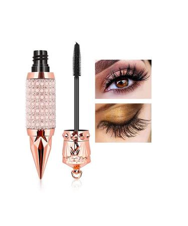 FAEYLI Eye black waterproof durable unique design 4D slim thick eye makeup shiny liquid diamond eye black drill mascara brush
