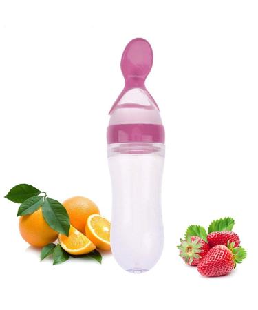 Baby Food Feeder Fresh Food - 2 Pack Fruit Feeder Pacifier Set | Silicone Pacifiers & Dispensing Spoon | Teether Feeding Set for Babies - Pink - Buy Online on GoSupps.com