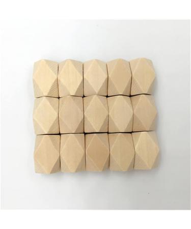 Wendysun 15mm-22mm 50pcs Natural Organic Maple Unfinished Hexagon Wooden Beads - DIY Necklace Bracelet Crafts - Baby Teether Materials - Buy Online on GoSupps.com
