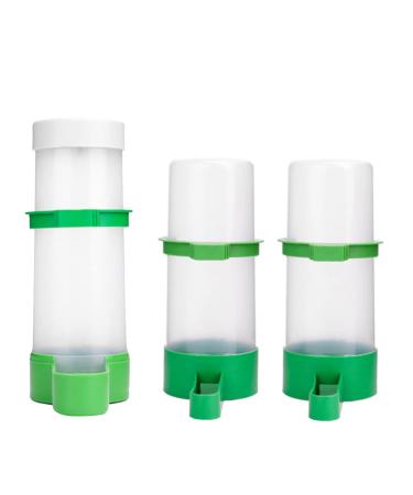 Bird Feeder, Bird Water Dispenser for Cage, XISTEST 2PCS Automatic Bird Water Feeder with 1PCS Food Feeder for Cage Pet Parrot Budgie Lovebirds Cockatiel Automatic Bird Feeder 2pcs 140ml + 1pcs 150ml