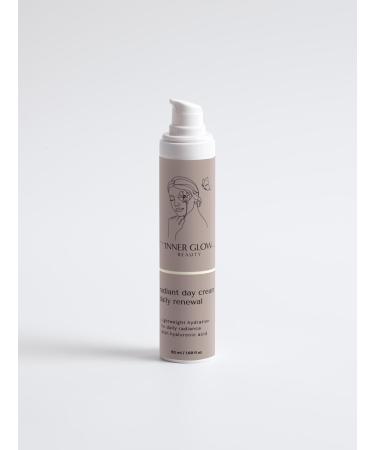 INNER GLOW BEAUTY Radiant Day Cream Daily Renewal Lightweight Hydrating Plumping Face Moisturizer With Hyaluronic Acid For Soft Supple Skin All Types With Rowanberry Extract 1.69 fl oz - Buy Online on GoSupps.com