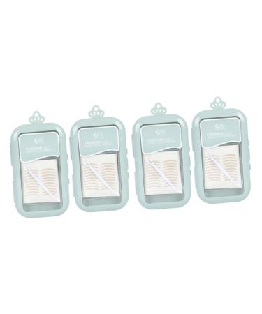 NOLITOY 4 boxes Lace Beauty Traceless Breathable Makeup of Double-eyelid Women Breath Eye Double-sided 7X6cmx2pcs Assorted Colorx2pcs