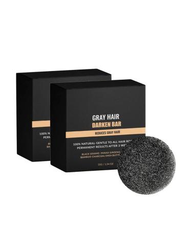 HADAVAKA Moisturizing & Nourishing Hair Blackening Soap Scalp Cleansing & Care Soap Antigrey Root Activator Bar For Shiny Mane (2PCS