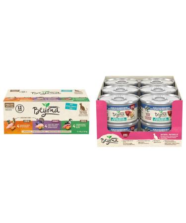 Beyond Grain Free Natural Wet Cat Food Variety Pack + Beyond Tuna Mackerel & Carrot Recipe (24 Cans) Cat Food + Tuna Mackerel & Carrot Recipe