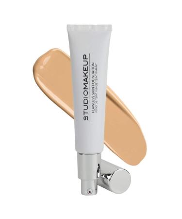 STUDIOMAKEUP Flawless Skin Foundation w/ Hyaluronic Acid for Hydrating Skin (Oat Deep Shade) – Radiant, Hydrating Foundation for Mature Skin – Light Foundation Makeup for Natural Look – Suitable For All Skin Types