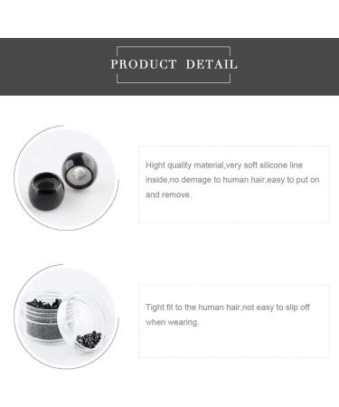 Black Silicone Rings Hair Extension Kit Micro Rings and Beads Hair Extensions Kit Aluminum Rings Silicone Lined Beads - Buy Online on GoSupps.com