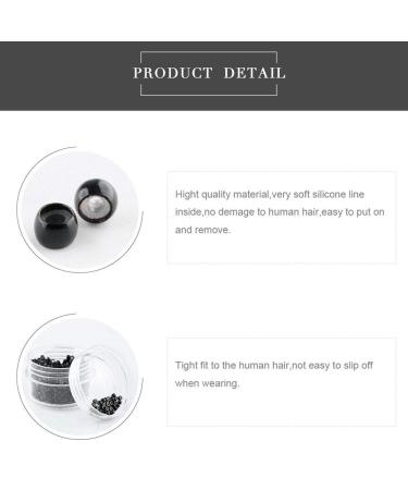 Buy 500 Silicone Lined Hair Extension Beads - Micropers in Black | Perfect for Hair Extensions - Buy Online on GoSupps.com