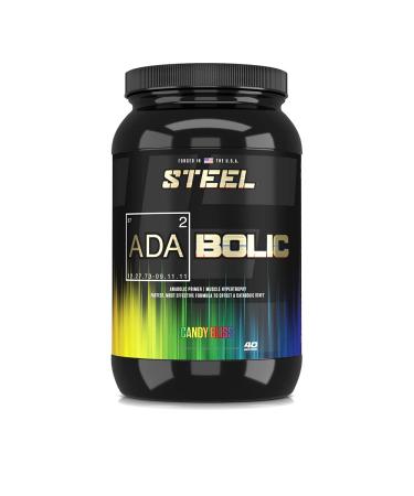 Steel Supplements ADABolic Pre Workout | Muscle Builder for Men & Women | Candy Bliss | Post Workout Recovery Drink | Restores Muscle Glycogen for Natural Growth | 40 Servings, 3.75lbs