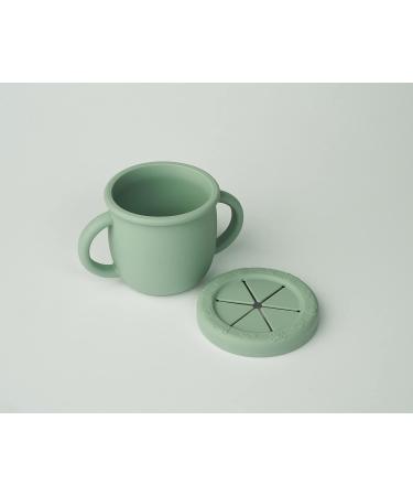 Baby Cub 2-in-1 Toddler Training Snack Cup | Spill-Proof Silicone | BPA-Free | 9oz (Green Tea) - Buy Online on GoSupps.com