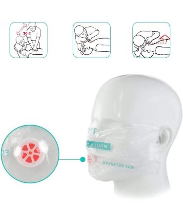 5Pcs CPR Mask Rescue Face Shields w/ One-Way Valve & Keychain Ring - Yellow - Buy Online on GoSupps.com