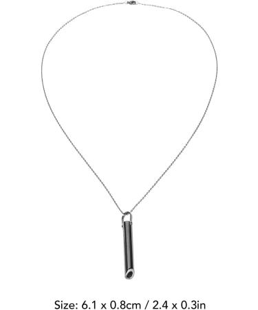 Stress Relief Mindful Breathing Necklace Anxiety Necklace Breathwork Tool for Anxiety Relief Breathing Exercises Meditation Relaxation Calming Down Slowing The Breath(Black) - Buy Online on GoSupps.com
