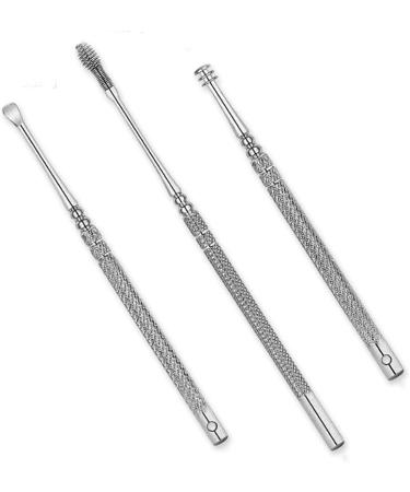 6Pcs Ear Curette Clean Spoon Wax Remover & Earpick Beauty Tools - Silver One Size - Buy Online on GoSupps.com
