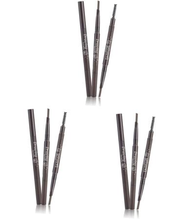 DOITOOL 3pcs 2 1 Brow Pencil Eyebrow Spoolie Brush Scissor Bumper Eyebrow Brush Filler Double Head To Rotate 1 count (Pack of 1) As Shownx3pcs - Buy Online on GoSupps.com