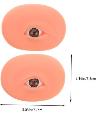 Hemoton 1 pair Eye Practice Eyeshadow Training Boards Makeup Skin Model Silicone Models Eyebrow 7.70X5.70X1.50CM As Shown - Buy Online on GoSupps.com