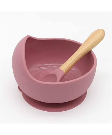 Suction Bowl & Bamboo Spoon Weaning Set | Food Grade Baby Feeding Bowls & Spoons | BPA Free Silicone Children Tableware - Buy Online on GoSupps.com