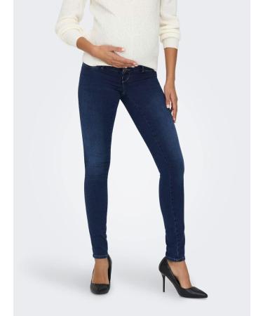 Materntiy Women's OLMROYAL SK MBD Jeans in Medium Blue Denim - Comfort and Style for Expecting Mothers - Buy Online on GoSupps.com