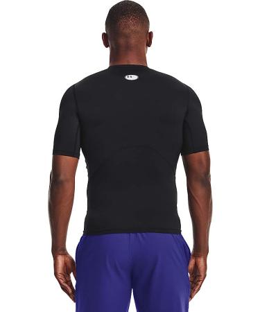 Under Armour Men's HeatGear Compression Short-Sleeve T-Shirt - Black/White, Medium - Buy Online on GoSupps.com