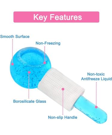 Ice Globes for Face Facial Ice Globes Ice Globes Face Cooling Globes for Tightens Skin Dark Circles Reduce Puffiness and Daily Skincare(Blue) - Buy Online on GoSupps.com