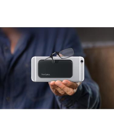 Buy ThinOptics Reading Glasses +1.50 - Stylish Black Compact & Portable Ships Internationally - Buy Online on GoSupps.com