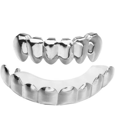 8-Piece Nolitoy Halloween Gold Tooth Set | Hip Hop Vampire Teeth for Costume Party | Removable Prosthetic Fangs - Buy Online on GoSupps.com