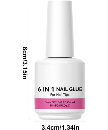  Xinhuju Nails Structure Gel - Rhinestone Glue 6-in-1 Rhinestone Glue Primer Adhesive for Molding and Extend for Women Girls Beginners - Buy Online on GoSupps.com
