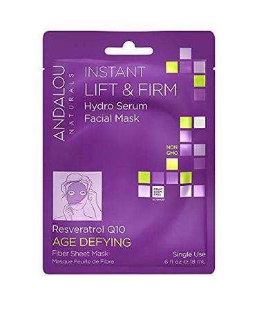 Andalou Naturals Instant Lift & Firm Hydro Serum Beauty Facial Mask 0.6 Fl Oz - Pack of 6 - Buy Online on GoSupps.com