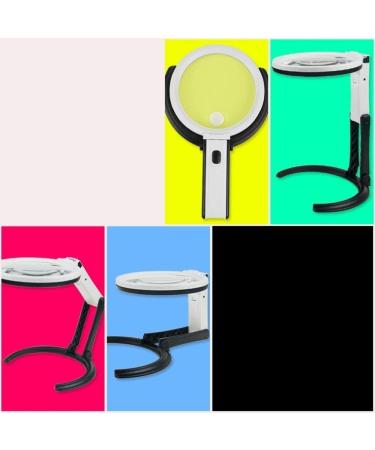 Magnifying Glasses for Hobbies Reading Magnifier Desktop Magnifying Glass Repair Student Reading Magnifying Glass Handheld Folding Portable 10xhd and led Vision - Buy Online on GoSupps.com