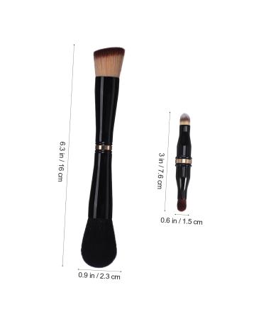 Travel Makeup Brushes | 4-in-1 Double Sided Cosmetics Brush for Foundation & More | Compact Makeup Applicators for International Shipping - Buy Online on GoSupps.com